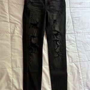 American Eagle Outfitters Ripped Black Skinny Jeans